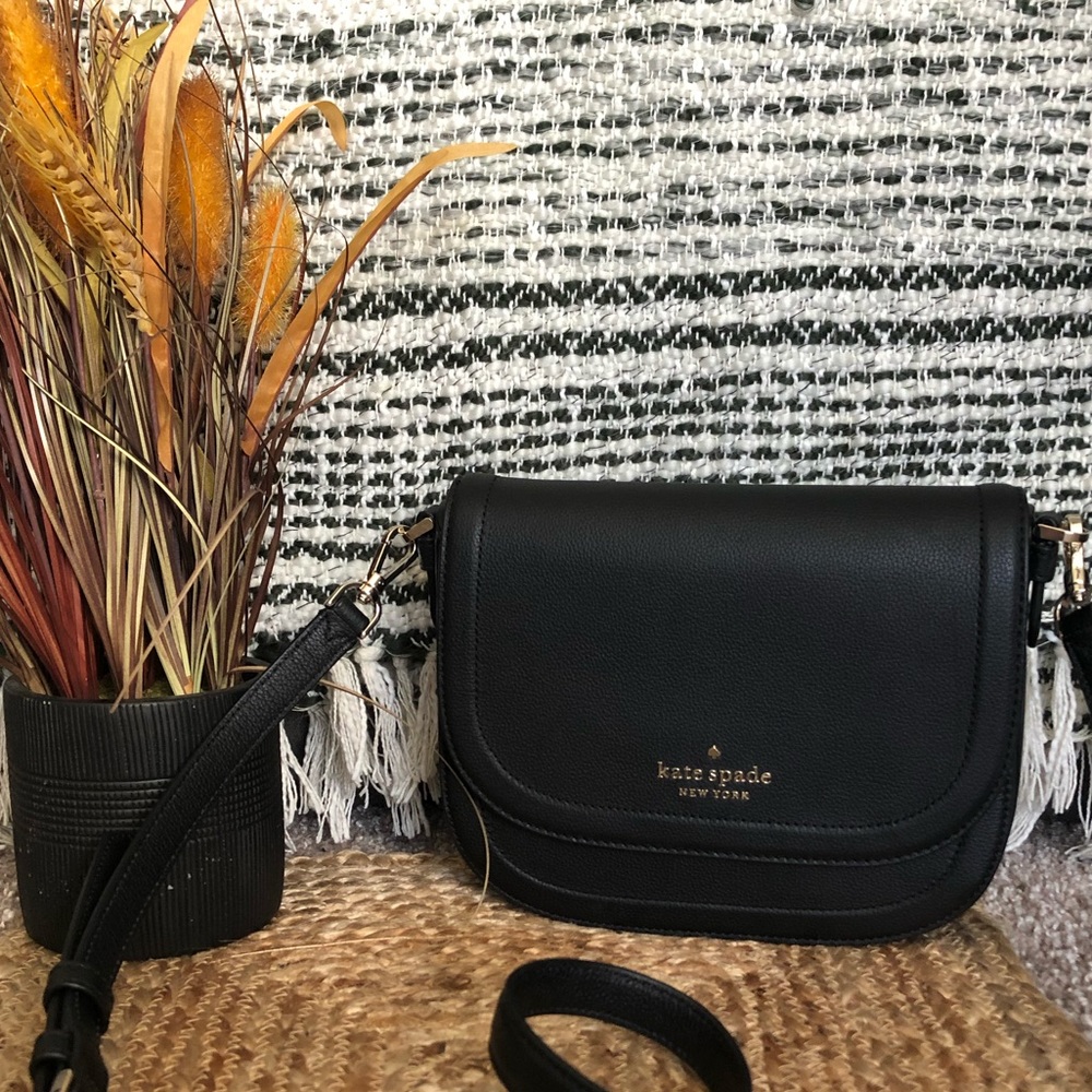 NWT KATE SPADE Blake Saddle Bag Black